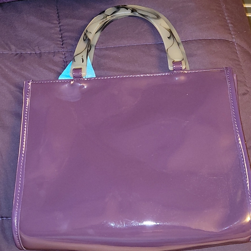 Small purple handbag